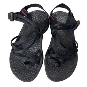 Chaco Z Volv 2 Womens Black Strappy Toe Loop Hiking Sandals Size 7